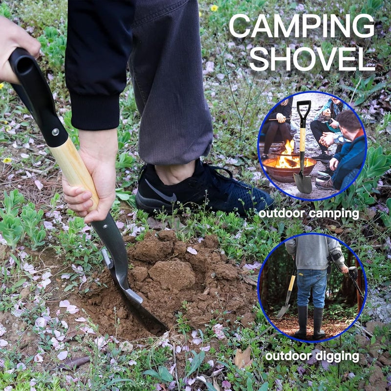 KOLEIYA Small Shovel ,Short Handle Shovel ,Overall Length 28 Inches ,Kids Shovels for Digging ,Shovels for Gardening,Metal Sand Shovel, Metal + Wooden - Image 4